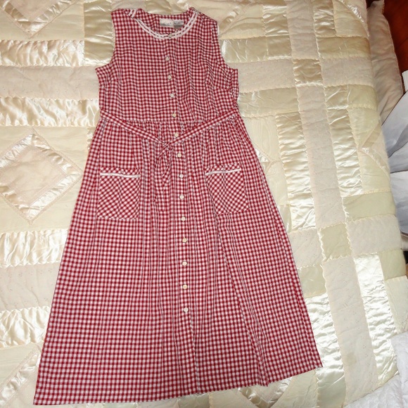 Kathie Lee Collection Dresses & Skirts - Womens Dress New! Sz 16 Red & Cream Checked